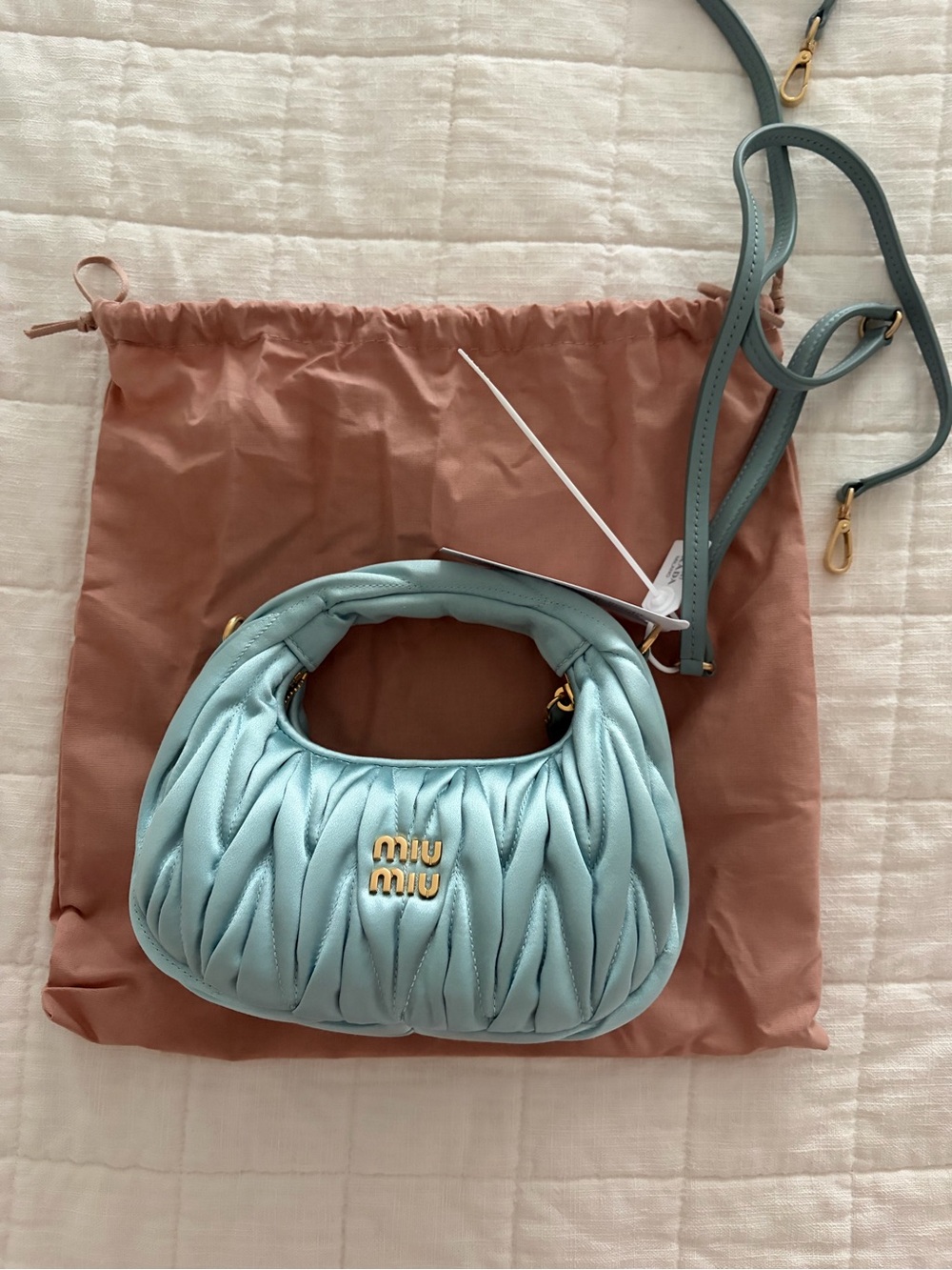 Miu Miu Satin Matelassé Mini Bag